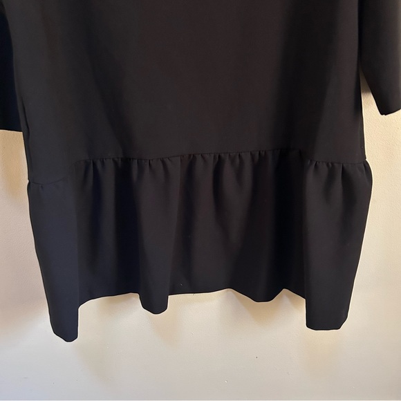 HATCH ~ The Tulip Black Maternity Ruffle Mini Shift Dress in size 0 (XS~S) - Picture 8 of 15